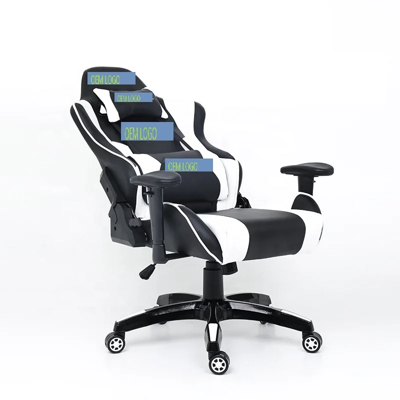 Gravity Adjustable Colorful Design Office Chair white Massage Pc Computer Racing Gaming Chair