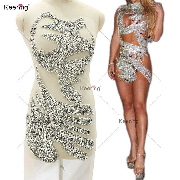 High End Sexy Bridal Dress Bodices Crystal Bridal Dress Bodice Rhinestone Applique For Women Evening gown WDP-540