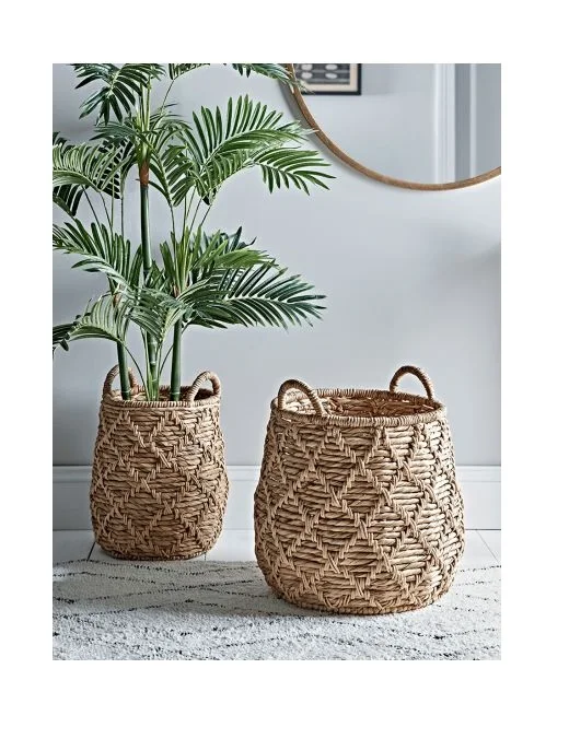 
99 Gold Data Natural Straw Storage Basket - Natural Bamboo Storage Basket - Straw Basket Weaving Ms GiGi 0084974399971 