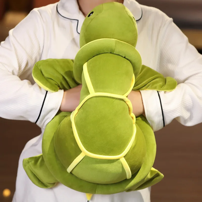 Мягкие животные дикая природа плюшевые игрушки гигантская черепаха плюшевая подушка зеленая морская