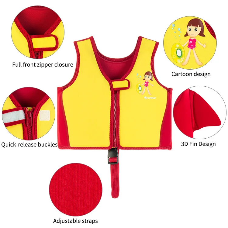 WAVE kids premium 1mm neoprene short sleeve youth shorty float suit kids for boys child