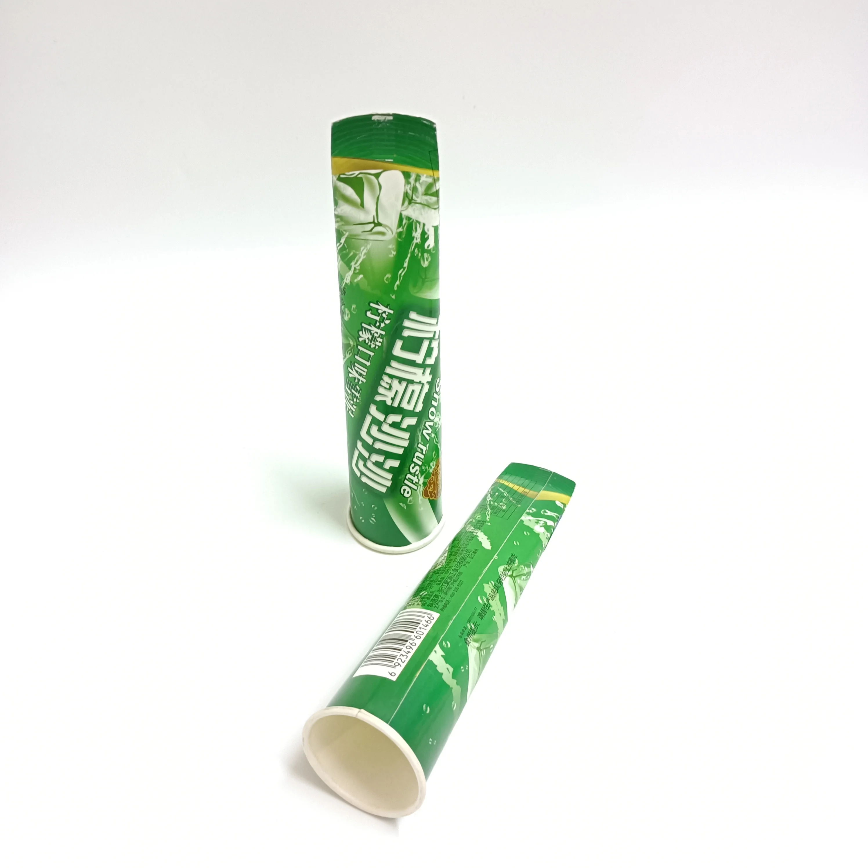SP862 Calippo PLA Degradable Printed Ice Squeeze Popsicle Tube Paper Cup Ice Cream Lolly Packaging