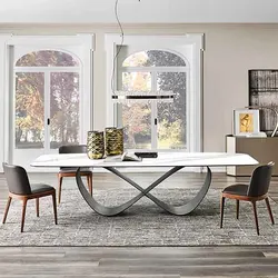 5605 Modern  8 seater dining table wood chairs set