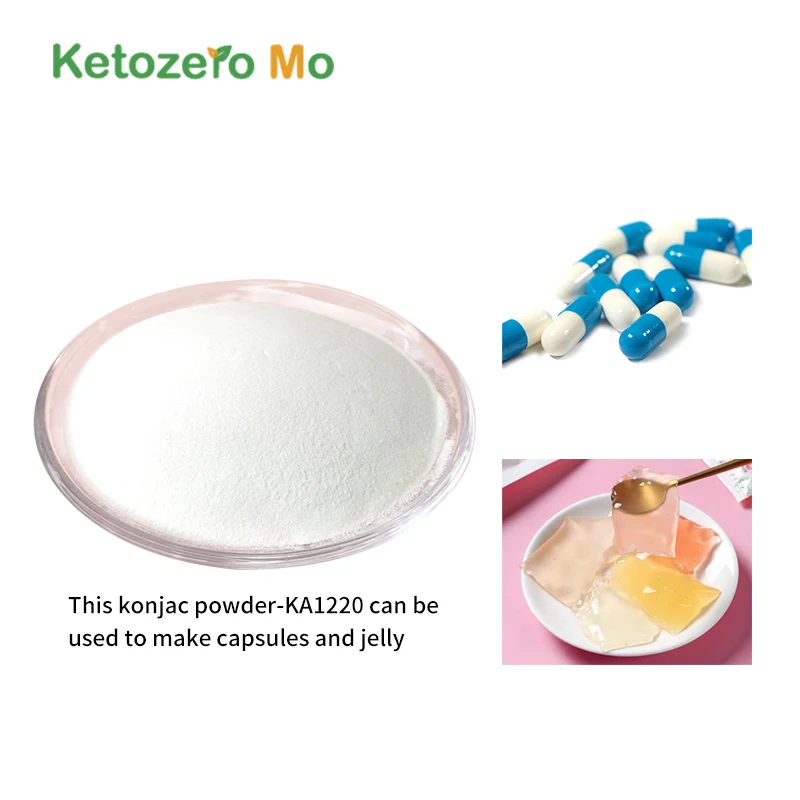 Suger Free High Fiber Low Glycemic Gi Keto Konnyaku Glucomannan Powder Konjac Flour