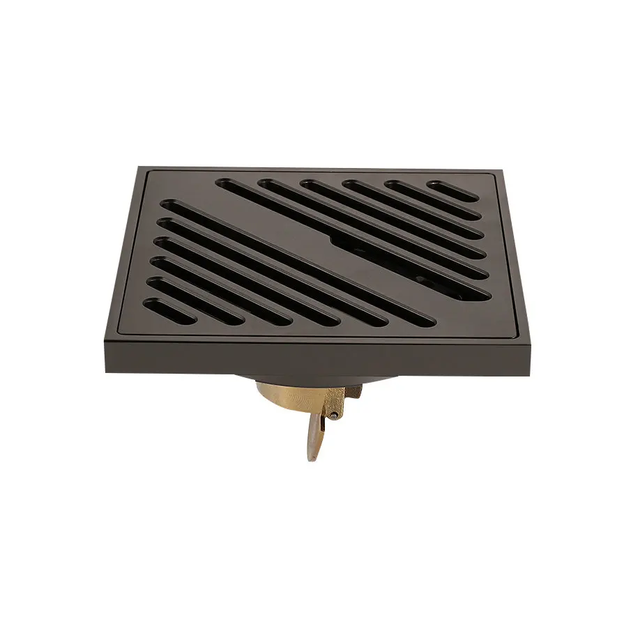 Bathroom Accessories Insert Odor Resistant Square Floor Drain Grate Cover Strainer Bathroom Brass Floor Drain