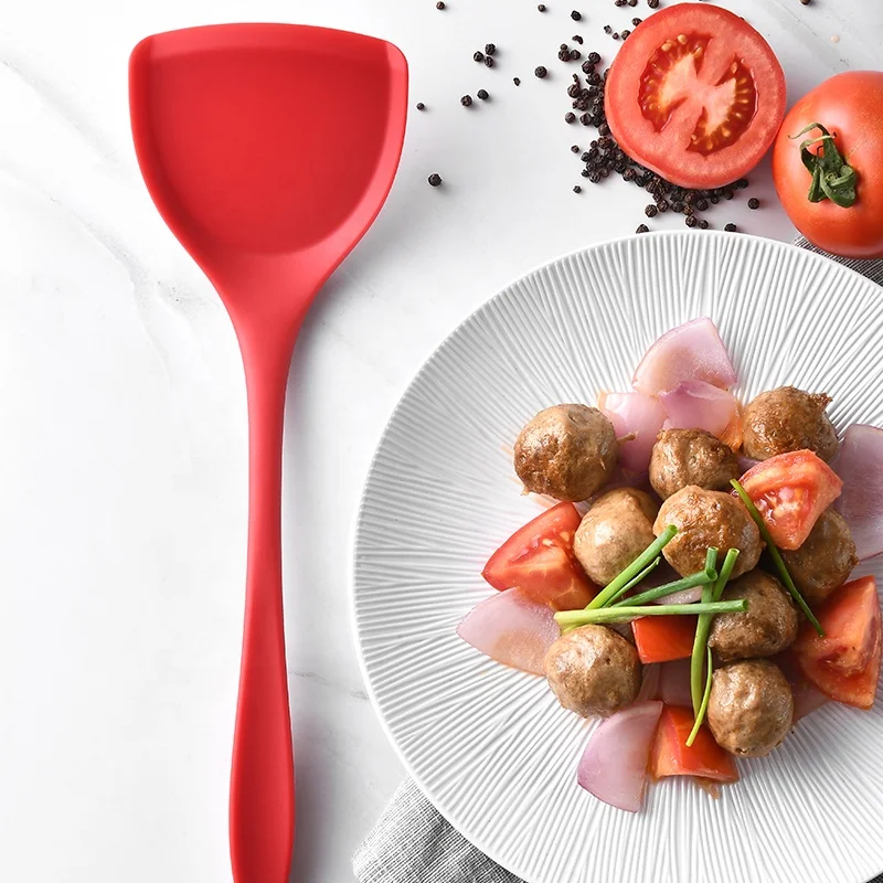 Традиционная китайская кухонная лопатка, силиконовая кухонная утварь