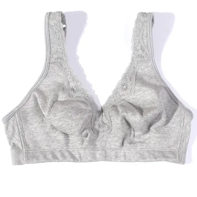 
2020 New Seamless Fat Women Big cup Wireless lace bra 