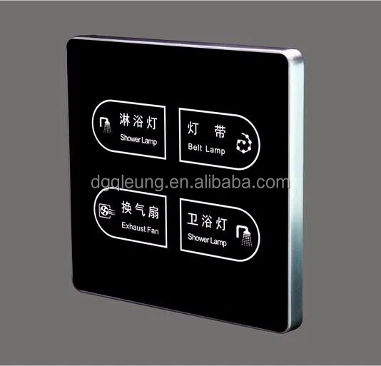 High quality Crystal Glass Panel Touch Switch Hotel dnd Panel switch for Hospital Office Electronic Touch switch
