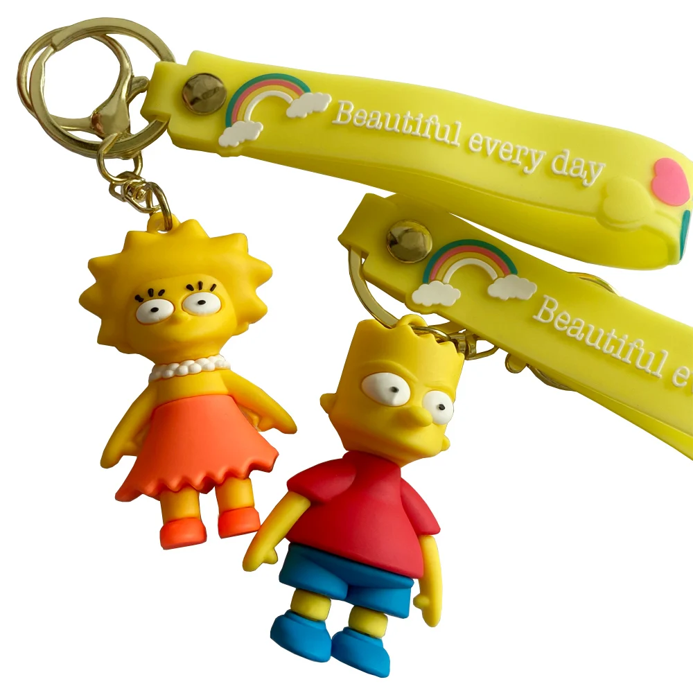 High Quality Soft PVC Keychain Key Holders Cartoon Cute Silicone Rubber Figure Keychains High Quality 2D/3D Characters