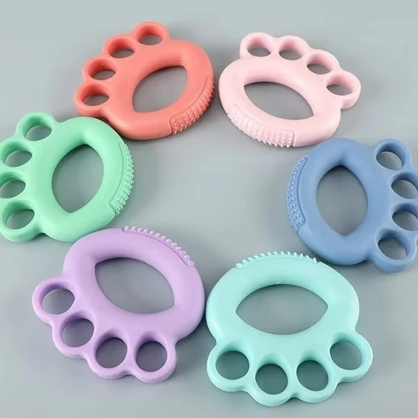 Silicone Extender Strengthener Practice Gripper Ring Home Hand Rehabilitation Ring Finger Trainer Hand Grips