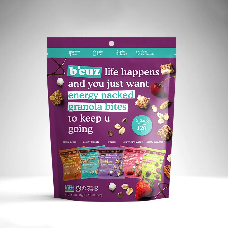 Custom Logo Plastic Dried Fruit Package Pouch Dry Food Packaging Snack Cashew Nut Bag