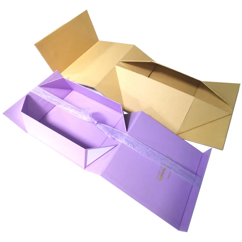 Custom Small Large low clothing shoes  color rigid flat magnetic folding gift box for gift pack