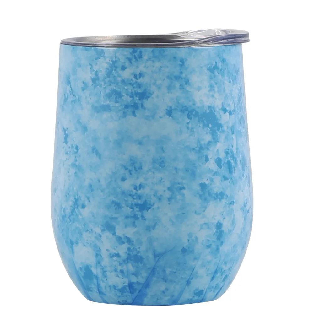 Eco friendly products 2022 8 oz 12 oz 16 oz Double Wall Vacuum Insulated Stainless Steel Stemless Wine Tumbler Cups with Lid