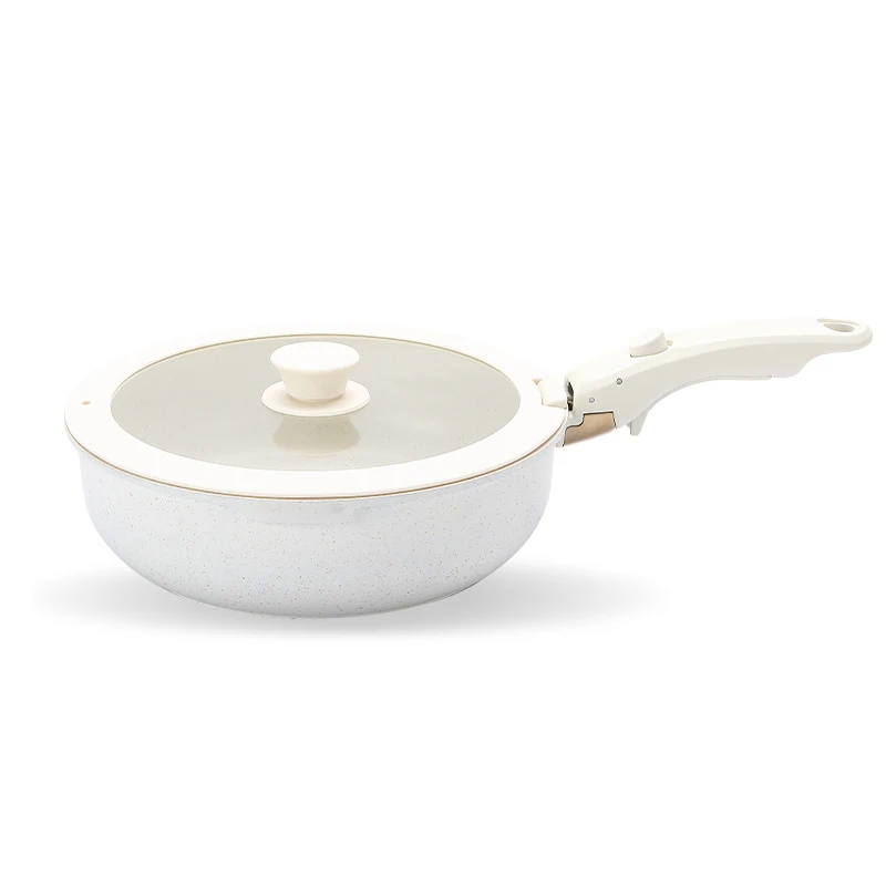 Wholesale 26cm Cookware Round Die Casting Aluminium Frying Pan Non-Stick Frying Pan