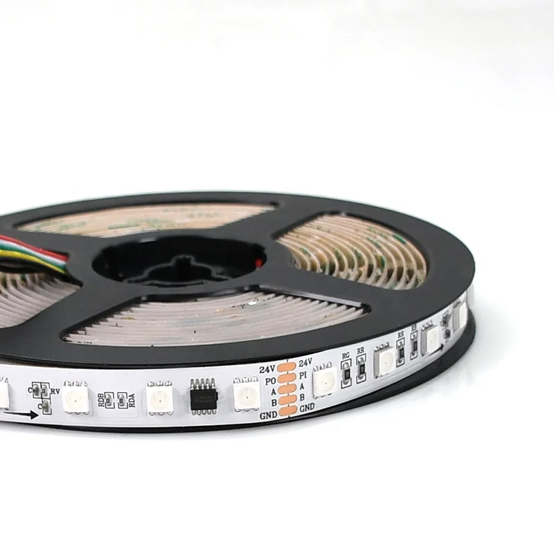 DMX512 RGB SMD5050 Flexible Led Strip Programmable LED Pixel Strip DMX512 RGB RGBW Colorful 24V LED Strip Light