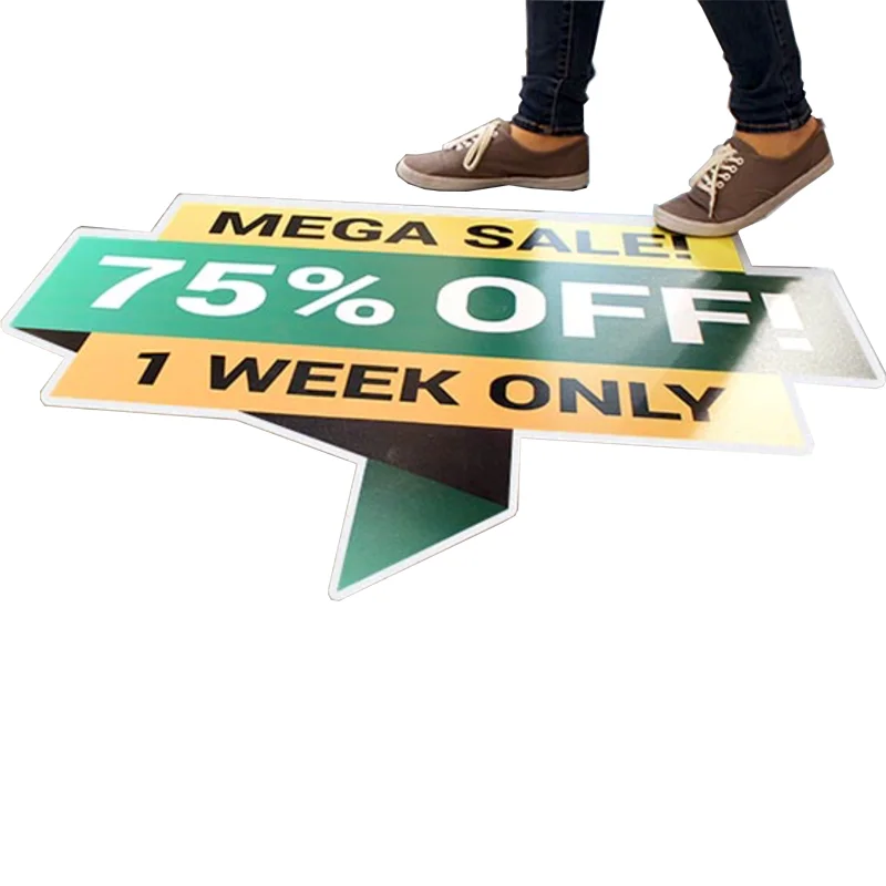 Advertising Promotion Floor Stickers Vinyl Adhesive Floor Decal Removable Custom Floor Sticker