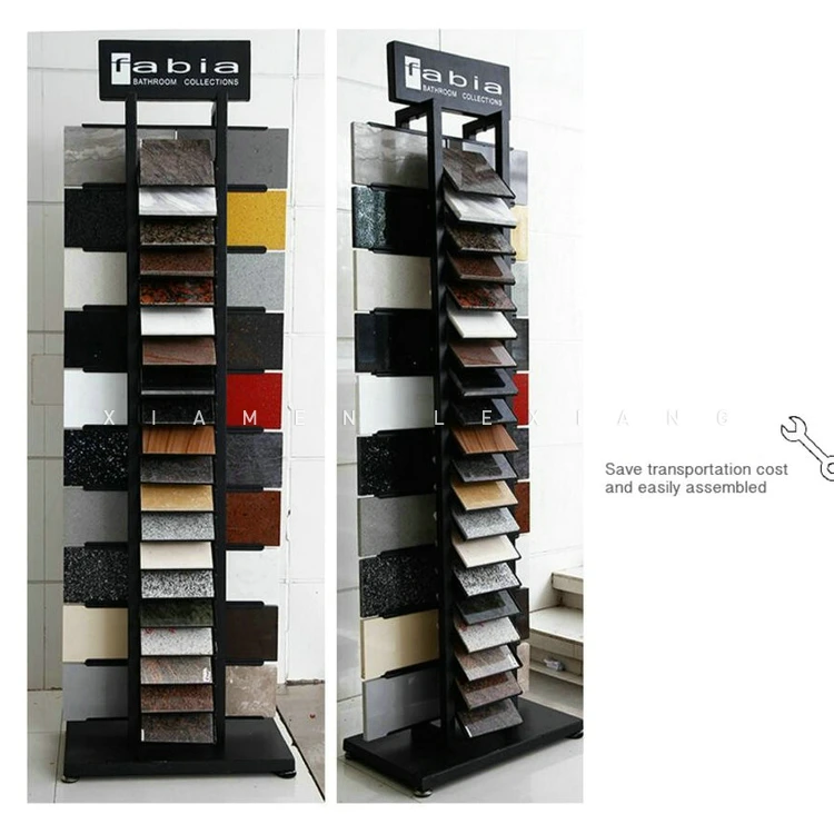 
2021 high quality quartz sample rack stone tile display stand showroom display shelf 