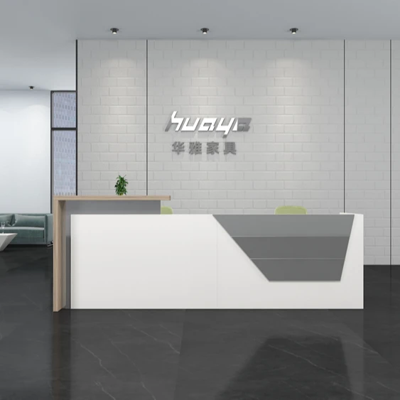 Высококачественный белый стол для администратора салона, современный стол для администратора