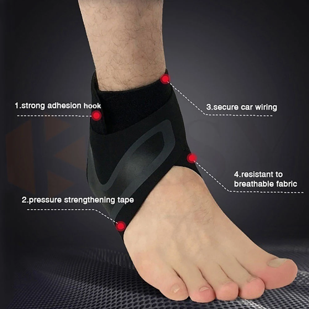 Compression Foot Sleeve Sports Adjustable Ankle Stabilizer Straps Lace Up Ankle Support