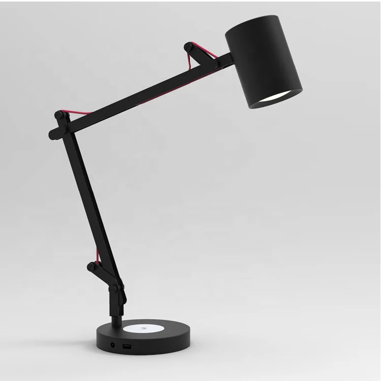 Adjustable Metal LED With Usb Charging Port Bedside Dimmable Reading Desk Table Lamp
