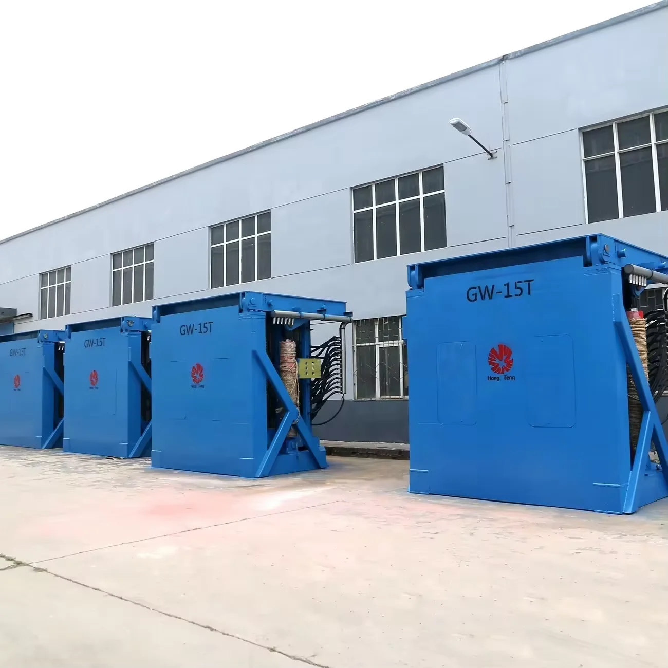 Factory supply 5T 10T 15T  induction smelting machine scrap steel iron electric metal melting furnace