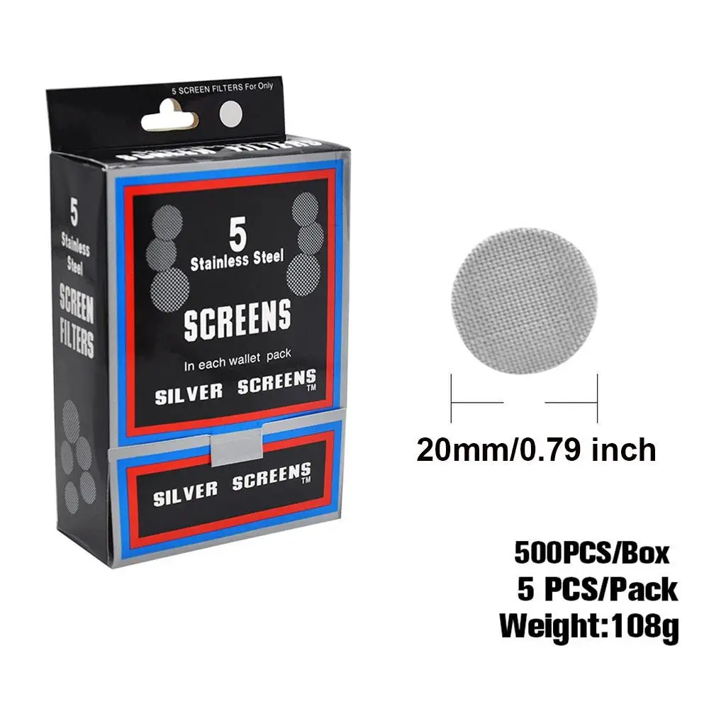 20mm Hookah Screen Pipe Stainless Steel Filters Smoking Tips Filter Retail  Smoke Shop Smoking Accessories