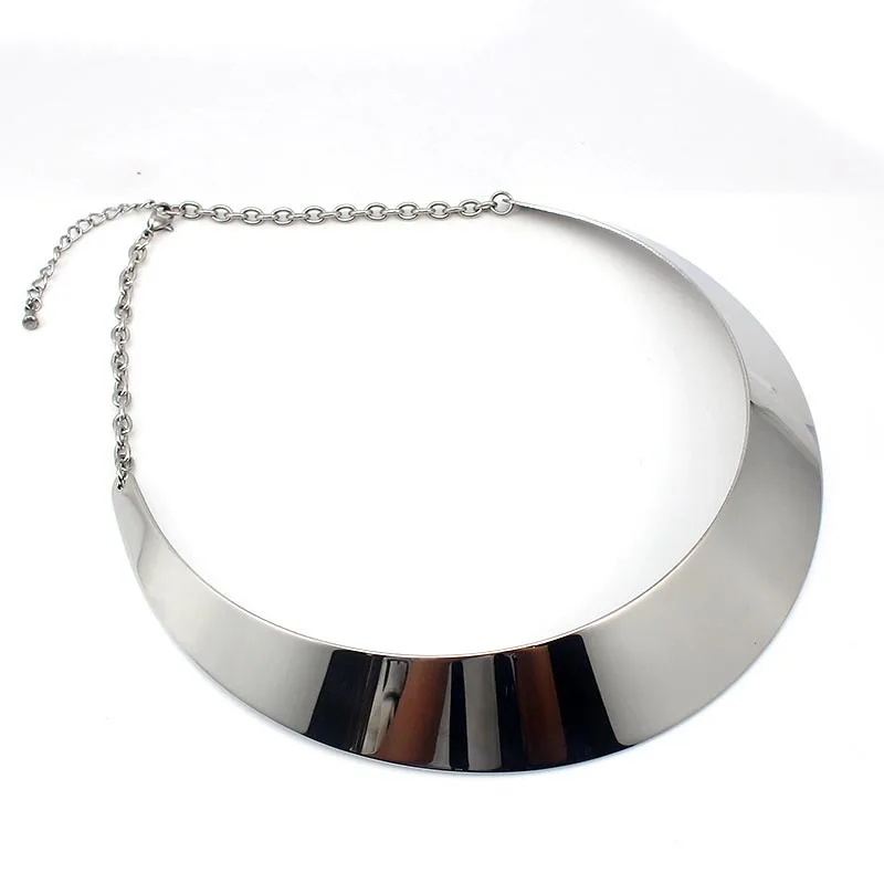 New Arrival Fashion Necklaces Pendants Silver/Gold Color 316L Stainless Steel Choker Women Men Jewelry Collier Necklace