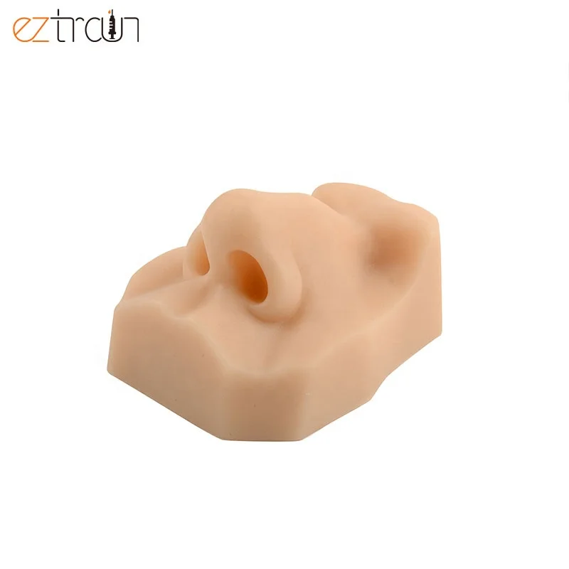 Anatomical Model Silicone Nose Model Suture Pad for Suture Training to Medical Students, Piercing Display