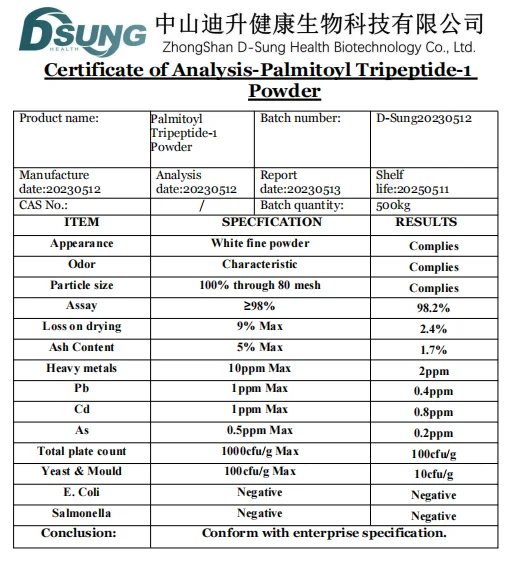 Cosmetic Ingredient Anti-wrinkle 98% Palmitoyl Tripeptide-1  Palmitoyl Tripeptide-1 Powder Palmitoyl Tripeptide-1