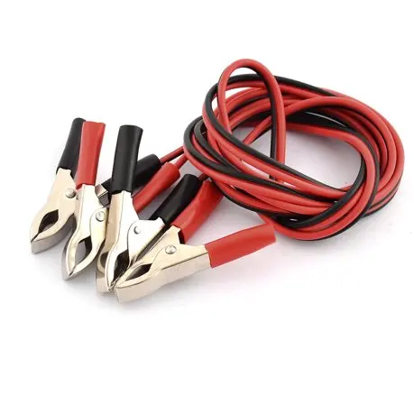 100CM 15A Banana Plug Connectors to 80mm Car Battery Clip Test Clamp Power Alligator Battery Jump Start Cable