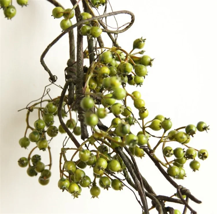 Z-3250  2M Artificial PU Foam Cane Fruit Green Vine Plants for Wedding Decoration