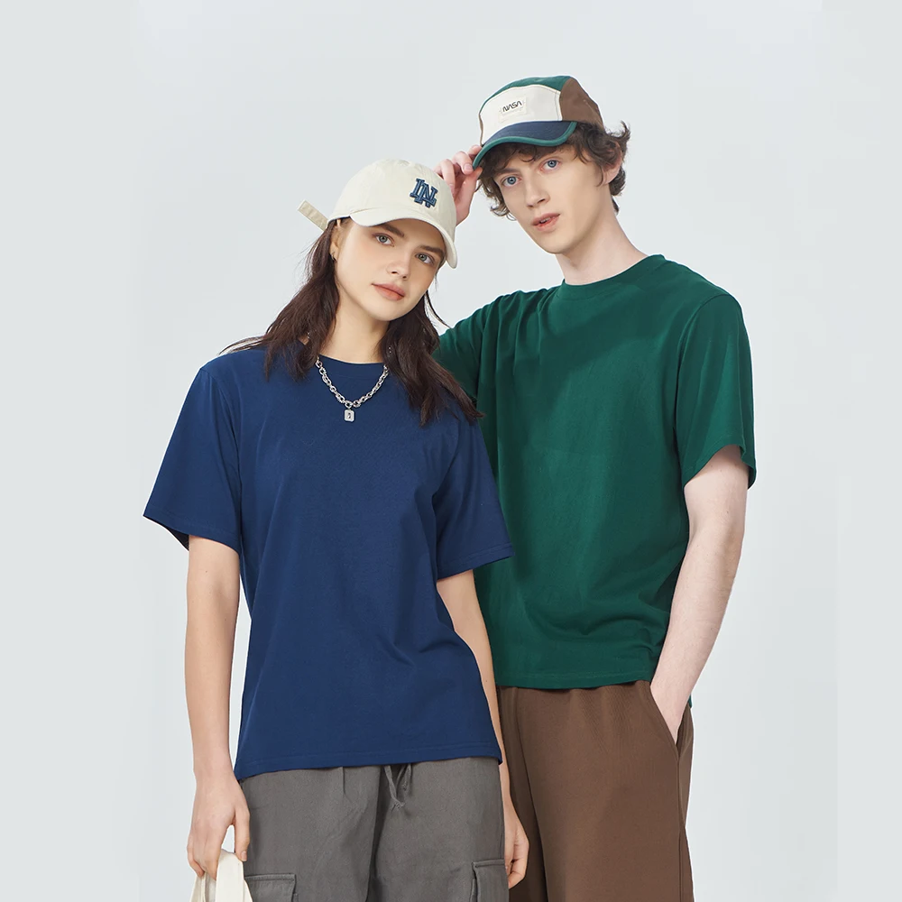 Wholesales Boxy Heavyweight T-shirts Cotton Fabric Tee Shirts Unisex Blank Tshirts Fit T Shirts Men for Oversize