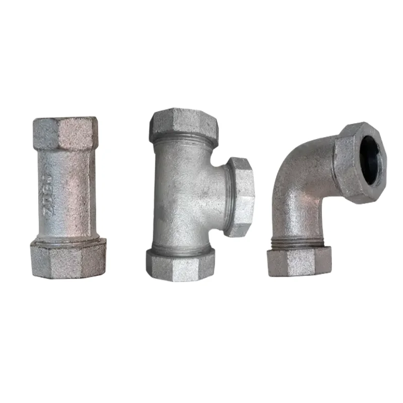 90 degree GI Thread Malleable Iron Plumbing galvanized Pipe Fittings Tee Elbow Camplock Quick Coupling