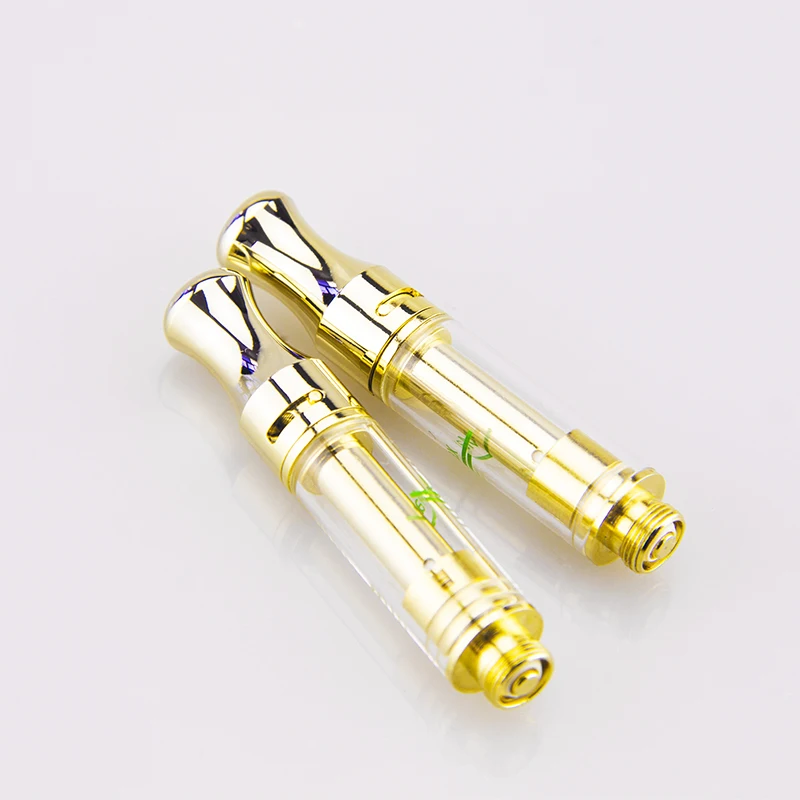
Top selling refillable Gold color 510 thread ceramic coil cbd cartridge liberty 1ml vape pen cartridge box bulk for vape pen 