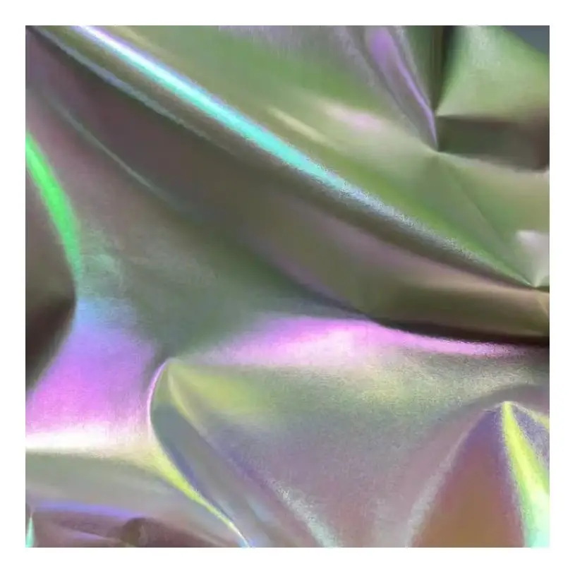 Customized 300T 50D SD Pongee Gold Stamping Bronzing Shimmer Shiny Sheen Metallic Fabric