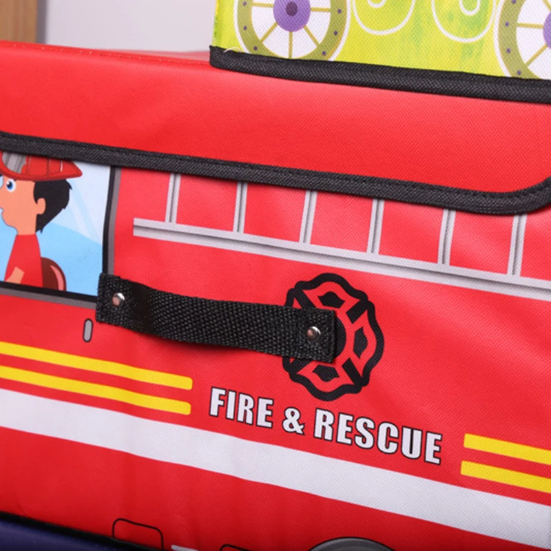 Factory Car Moden Design Foldable Kids Toys Organizer Cartoon Collapsible Non-woven Fabric Cube Storage Boxes & Bins