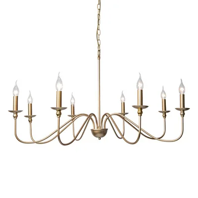 Wholesale American minimalist candle wrought iron chandelier personality creative living room restaurant custom chandelier