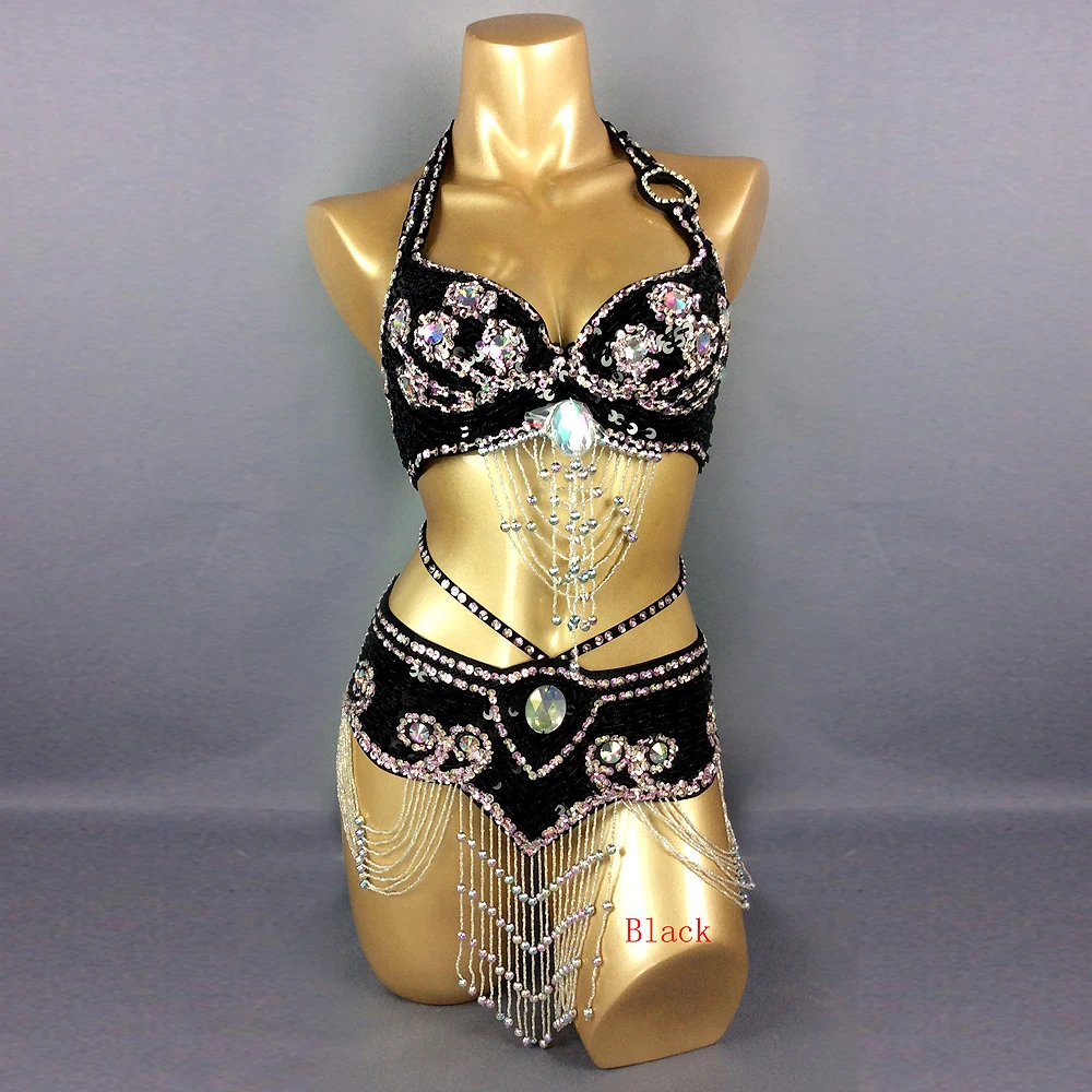 Hot Selling Practice Clothes Suit Performance Costumes Women Belly Dancing Suite Belt+Bra Samba Costumes Rave Outfit