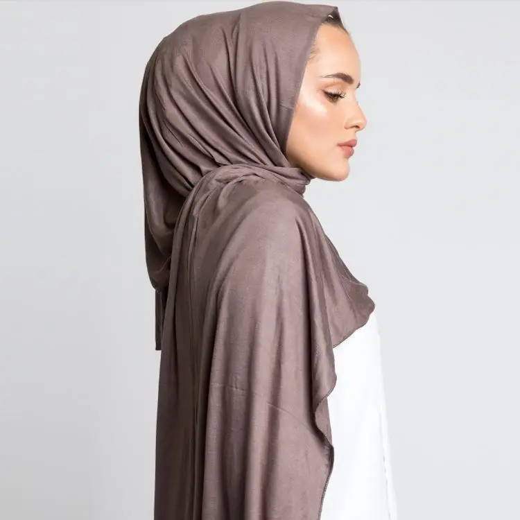 Scarf Women Hijab Wholesale Jersey 60*160cm Muslim Light Color Hijab