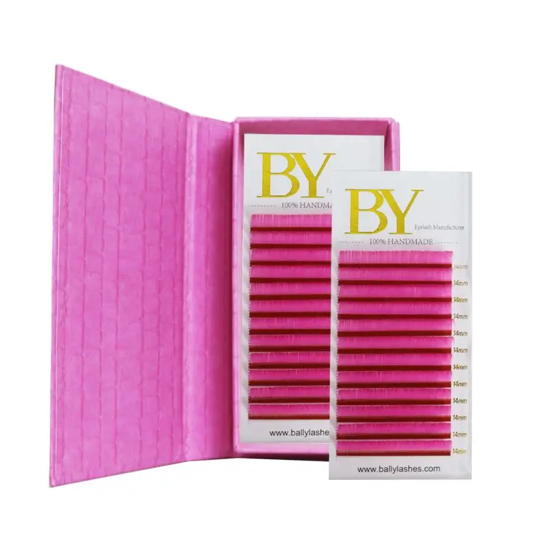 Bally Colour Lash Extension Red Purple Blue Pink White Brown Color False Individual Eyelash Extension Silk Russian Volume Lashes
