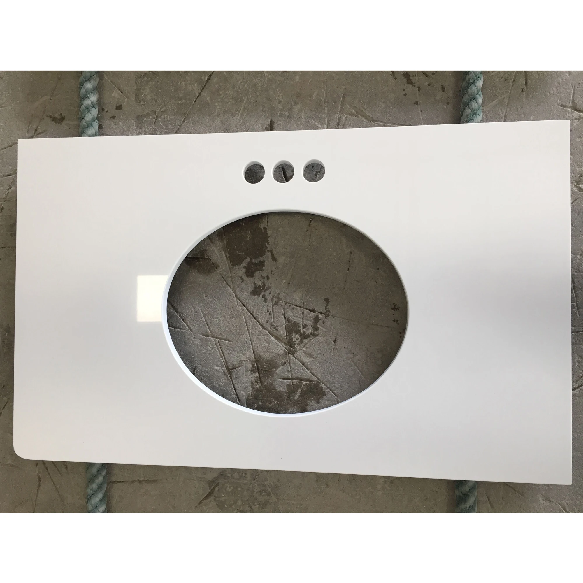 Artificial Countertop Kitchen Countertop Pure White Quartz Top