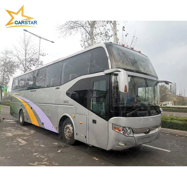 Yutong used bus 50 seats passenger used coach sales China in good condition gray