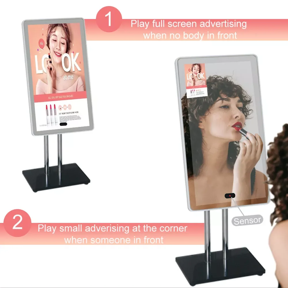 13 3 дюймовый 15 6 Интеллектуальный портативный Рабочий стол волшебное умное зеркало Android рекламная машина цифровая вывеска и дисплеи