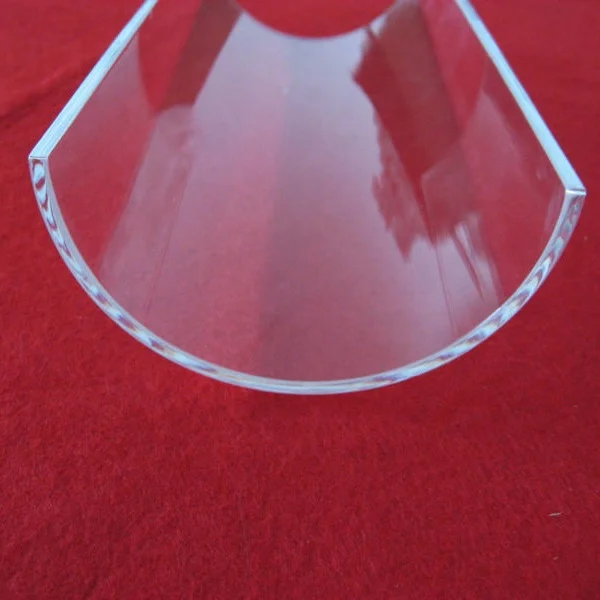 various sizes customized transparent quartz glass half tube