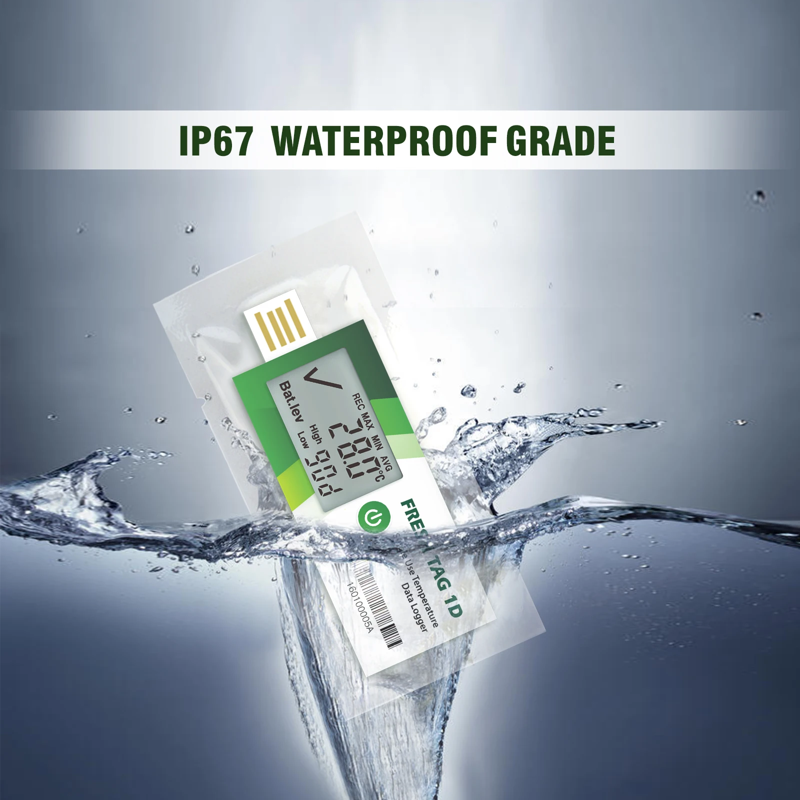 Low cost manufacturers pdf LCD Disposable temperature data logger