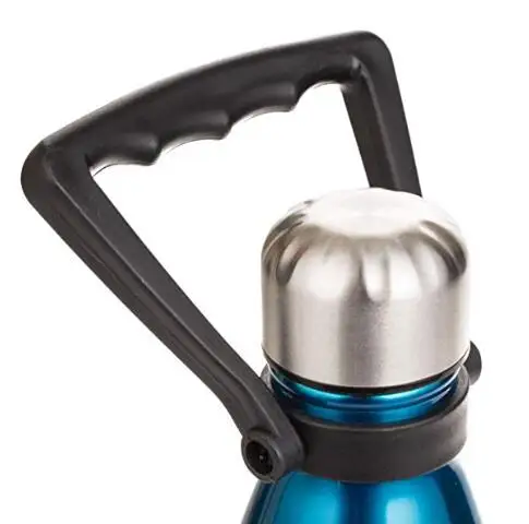 Amazon hot sell cola water bottle 1L double wall vacuum insulated sports water bottle with pp handle