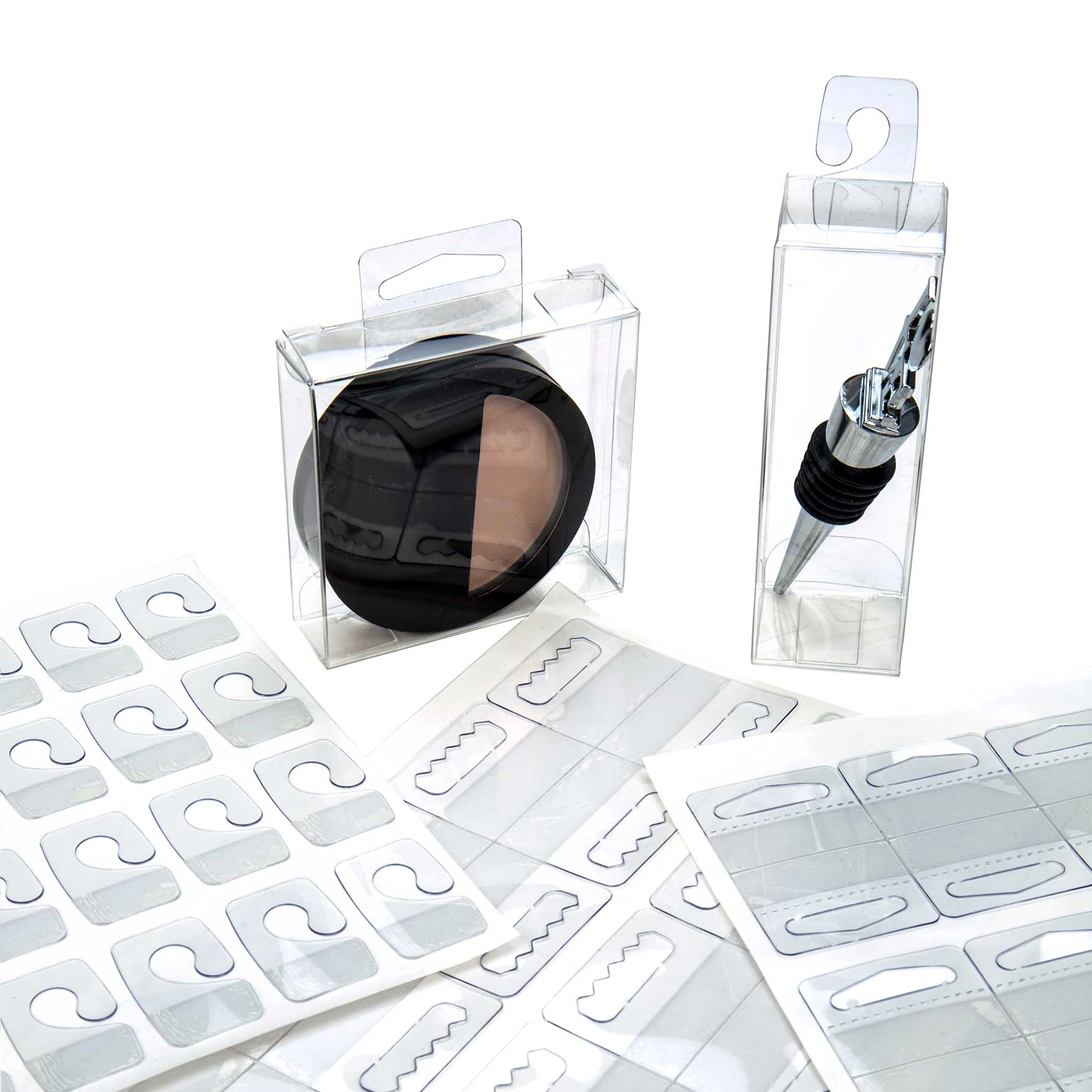 Самоклеящиеся навесные вкладки с прозрачным отверстием сверхпрочные прозрачные пластиковые бирки крючки для магазина розничный дисплей