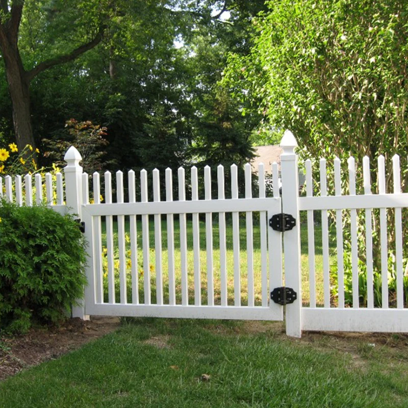 durable good-price white plastic picket fence vinyl for sale