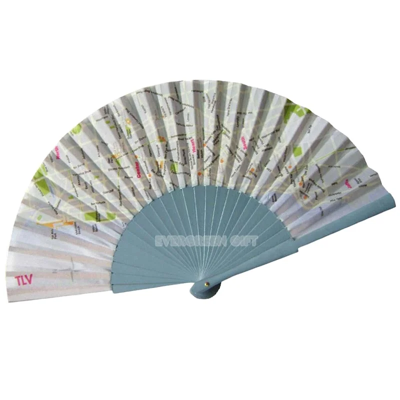 Ручной деревянный вентилятор с испанской раскраской