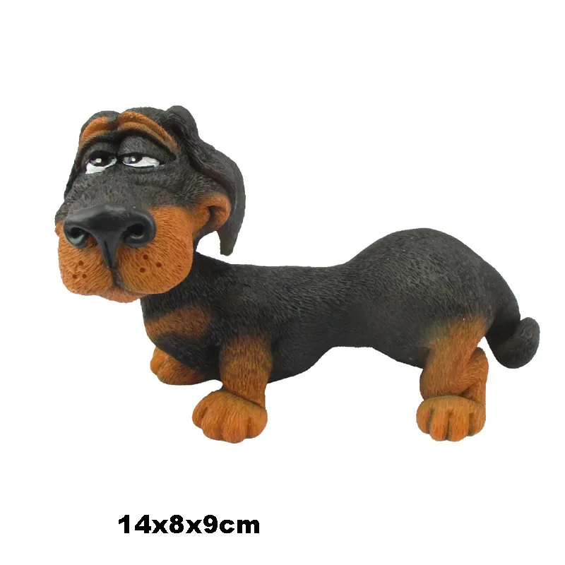 Cartoon Resin Crafts creative bulldog statue animal Decorative Knick-knacks cute dog resin ornament for pet shop decoration